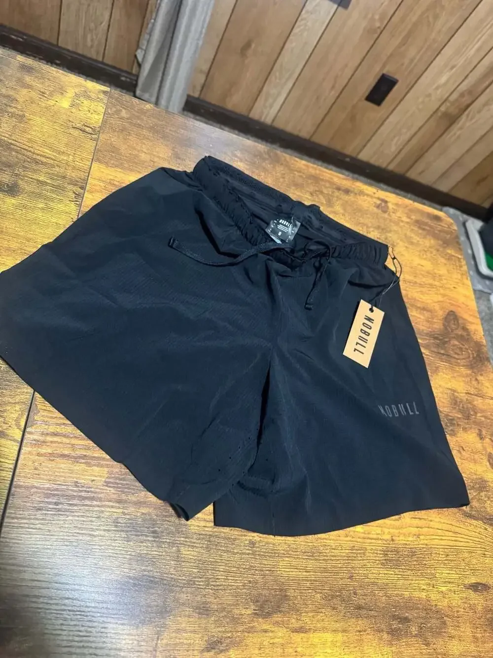 NOBULL M BLK 2 IN 1 SHORT 7 IN (S) Black Athletic Workout Gym Shorts